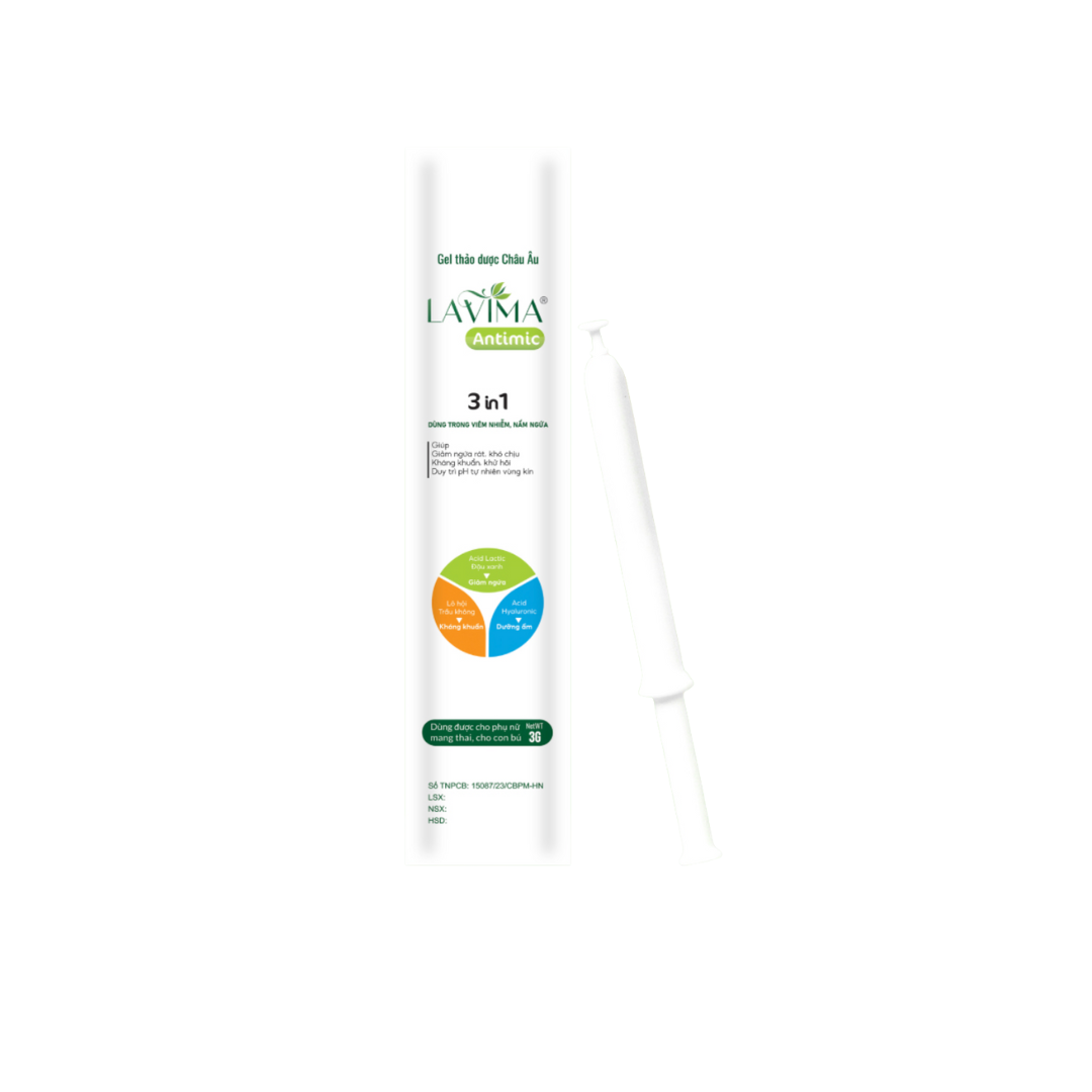 Antimic Bút/3g LAVIMA Gel Phụ Khoa Thảo Dược Giảm Viêm Nấm Ngứa